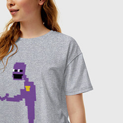 Футболка оверсайз женская Сиреневый человек, цвет: меланж — фото 2