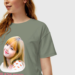 Футболка оверсайз женская Lisa Blackpink, цвет: авокадо — фото 2