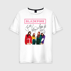 Женская футболка оверсайз Blackpink Lisa Jisoo Jennie Rose