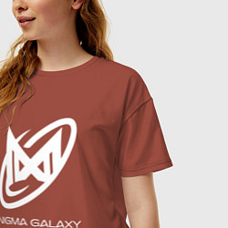 Футболка оверсайз женская Nigma Galaxy logo, цвет: кирпичный — фото 2