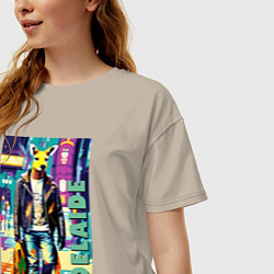 Футболка оверсайз женская Kangaroo fashionista - Adelaide - Australia, цвет: миндальный — фото 2