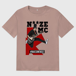 Футболка оверсайз женская Noize MC - guitarist, цвет: пыльно-розовый
