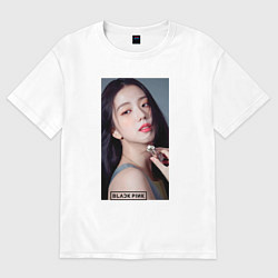 Футболка оверсайз женская Kim Jisoo, цвет: белый