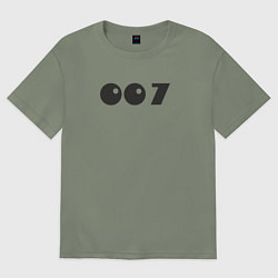 Футболка оверсайз женская Number 007, цвет: авокадо