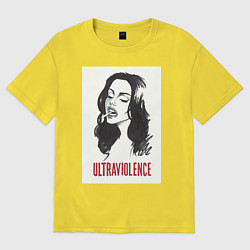 Футболка оверсайз женская Ultraviolence, цвет: желтый