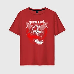 Футболка оверсайз женская Metallica The God that failed, цвет: красный