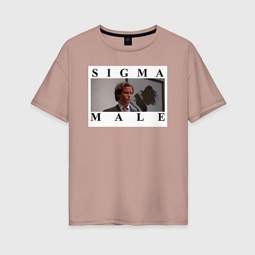 Женская футболка оверсайз Sigma Male / Пыльно-розовый – фото 1