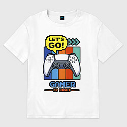 Футболка оверсайз женская Gamer by night, цвет: белый