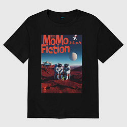 Футболка оверсайз женская MoMo - Марс наш, цвет: черный