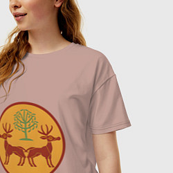 Футболка оверсайз женская Роксоланы Total War: Rome II, цвет: пыльно-розовый — фото 2