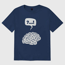 Футболка оверсайз женская Штурм мозга, цвет: тёмно-синий