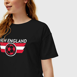 Футболка оверсайз женская New England, цвет: черный — фото 2