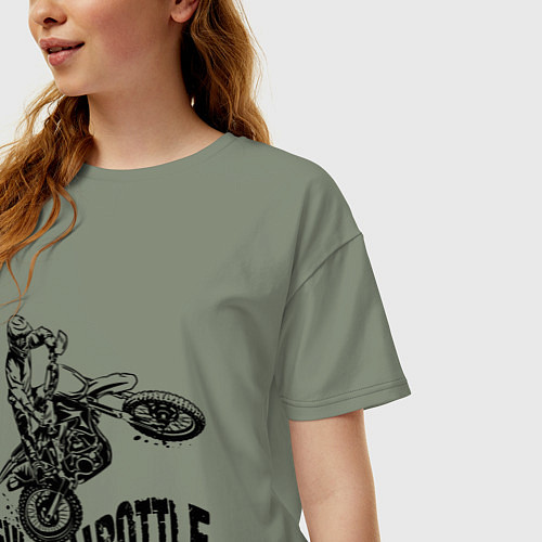 Женская футболка оверсайз Полный газ / Авокадо – фото 3