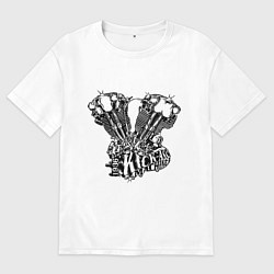 Футболка оверсайз женская Kick ass machine, цвет: белый