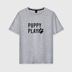 Футболка оверсайз женская Puppy Play, цвет: меланж