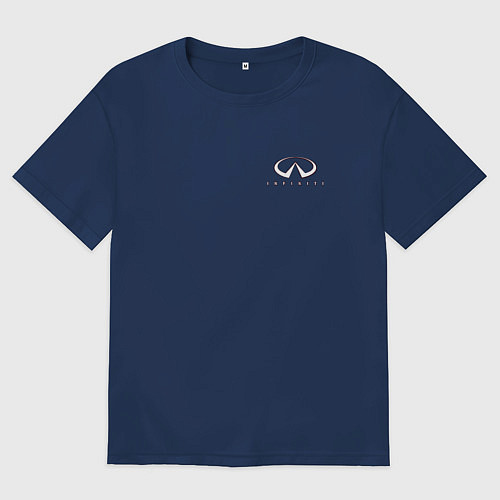 Женская футболка оверсайз Infiniti G37 Stance V4 / Тёмно-синий – фото 1