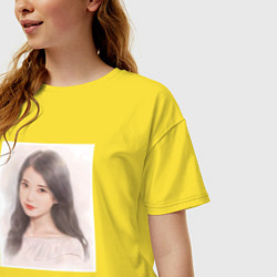 Футболка оверсайз женская Милая АйЮ - IU, цвет: желтый — фото 2
