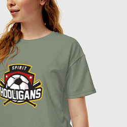 Футболка оверсайз женская Spirit hooligans, цвет: авокадо — фото 2