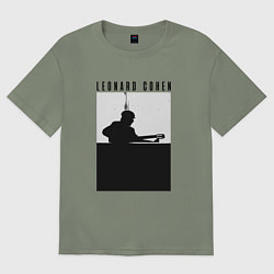 Футболка оверсайз женская Tribute to Leonard Cohen, цвет: авокадо