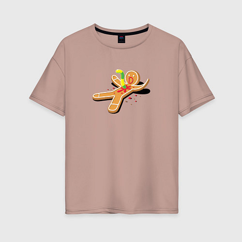 Женская футболка оверсайз Чужой из пряни / Пыльно-розовый – фото 1