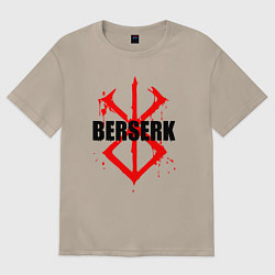 Футболка оверсайз женская Берсерк Кровавое клейно, цвет: миндальный