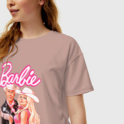 Футболка оверсайз женская Барби и Кен - Фильм, цвет: пыльно-розовый — фото 2