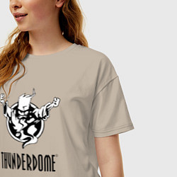 Футболка оверсайз женская Thunderdome v 2, цвет: миндальный — фото 2