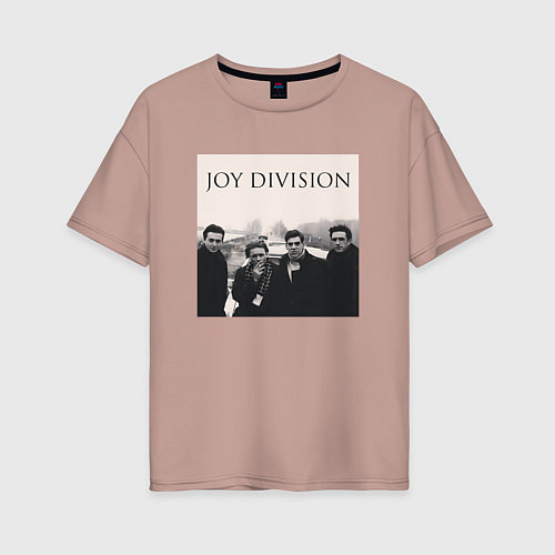 Женская футболка оверсайз Тру фанат Joy Division / Пыльно-розовый – фото 1