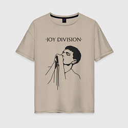Футболка оверсайз женская Йен Кёртис Joy Division, цвет: миндальный