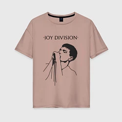 Футболка оверсайз женская Йен Кёртис Joy Division, цвет: пыльно-розовый