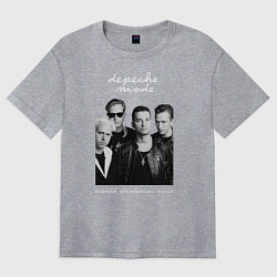 Футболка оверсайз женская Depeche Mode World Violation Tour Band, цвет: меланж