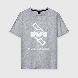 Женская футболка оверсайз Depeche Mode Mute Records Logo