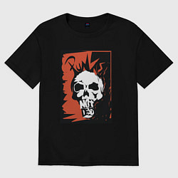 Женская футболка оверсайз Punks skull