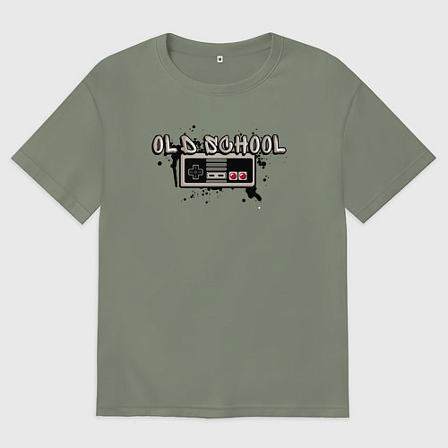 Женская футболка оверсайз Old school game / Авокадо – фото 1