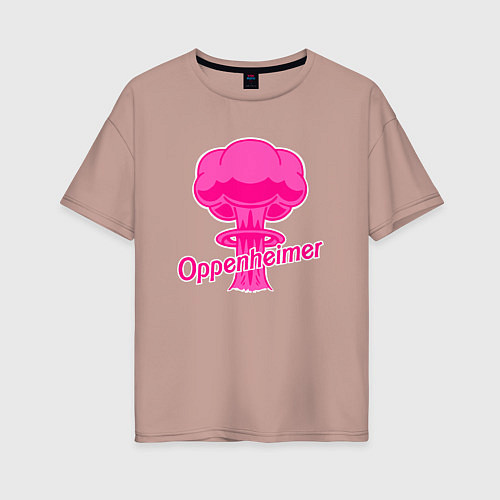 Женская футболка оверсайз Pink boom / Пыльно-розовый – фото 1