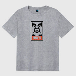 Футболка оверсайз женская OBED, цвет: меланж