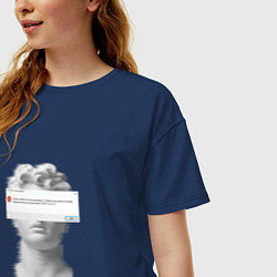 Футболка оверсайз женская Антиной error, цвет: тёмно-синий — фото 2