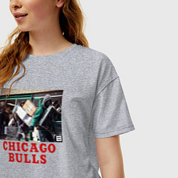 Футболка оверсайз женская Чикаго, цвет: меланж — фото 2