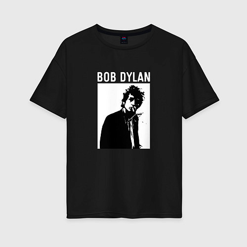 Женская футболка оверсайз Tribute to Bob Dylan / Черный – фото 1