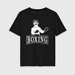 Женская футболка оверсайз Boxing man