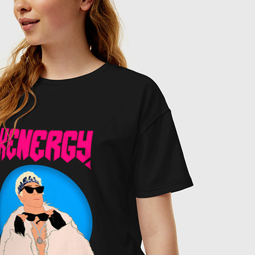 Женская футболка оверсайз Кен и Барби / Черный – фото 3