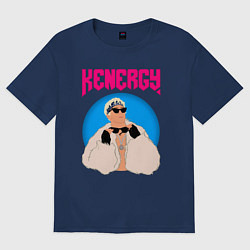 Футболка оверсайз женская Кен и Барби, цвет: тёмно-синий
