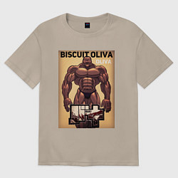 Футболка оверсайз женская Боец Баки: Бисквит Оливер, цвет: миндальный