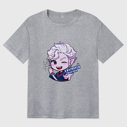 Футболка оверсайз женская Миленький Астарион - Балдурс Гейт 3, цвет: меланж