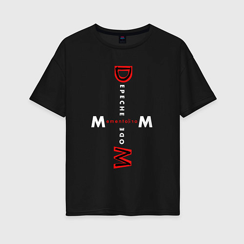 Женская футболка оверсайз Depeche Mode - Memento Mori MM / Черный – фото 1