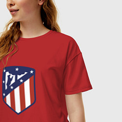 Футболка оверсайз женская Atletico Madrid FC, цвет: красный — фото 2