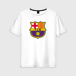 Футболка оверсайз женская Barcelona fc sport, цвет: белый