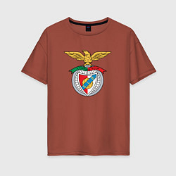Футболка оверсайз женская Benfica club, цвет: кирпичный