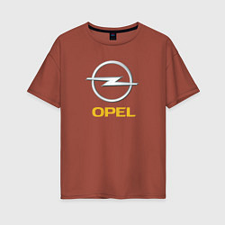 Футболка оверсайз женская Opel sport auto, цвет: кирпичный