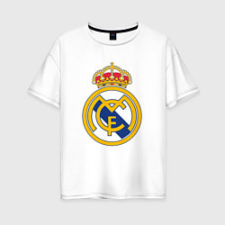 Футболка оверсайз женская Real madrid fc sport, цвет: белый